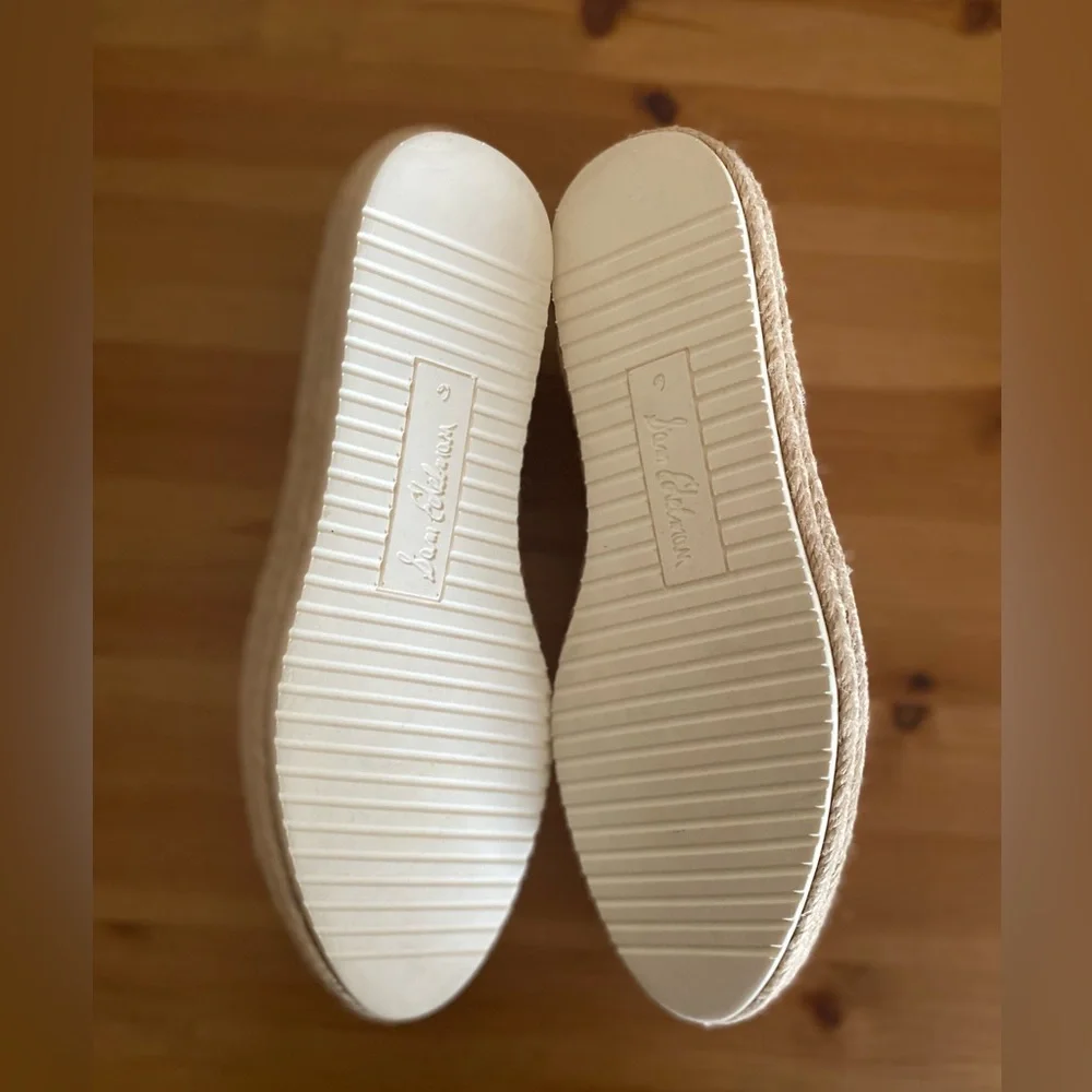 Sam Edelman Light Pink Embossed Leather Kesia Espadrille Flat Size 6 NWOT